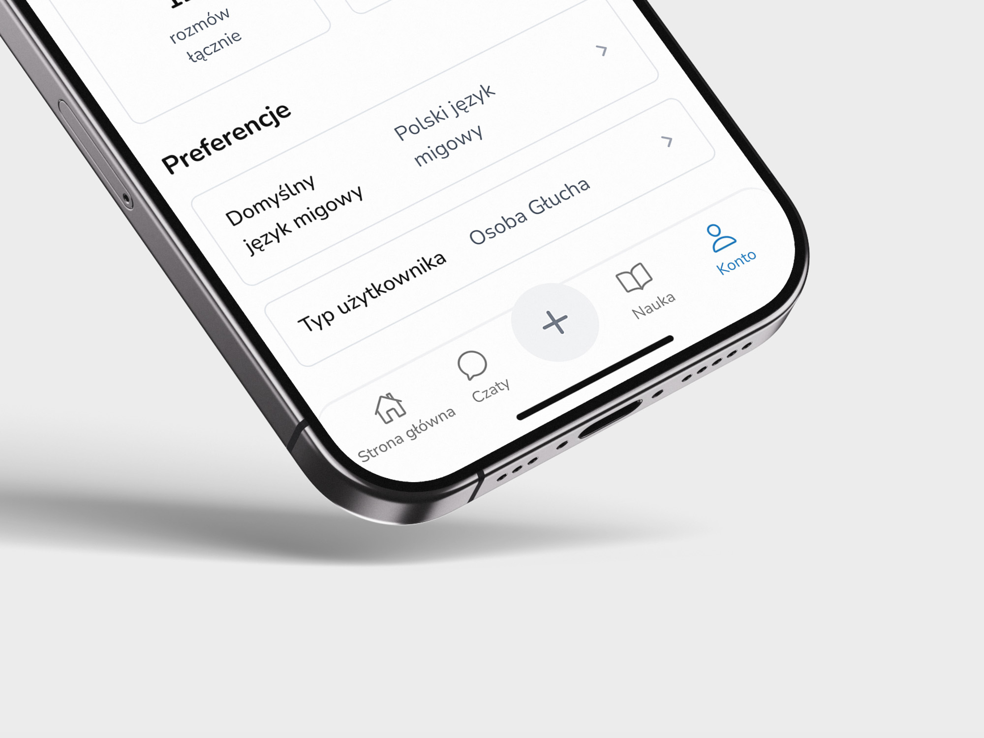 Ekran aplikacji MigAI – widok zbliżenia