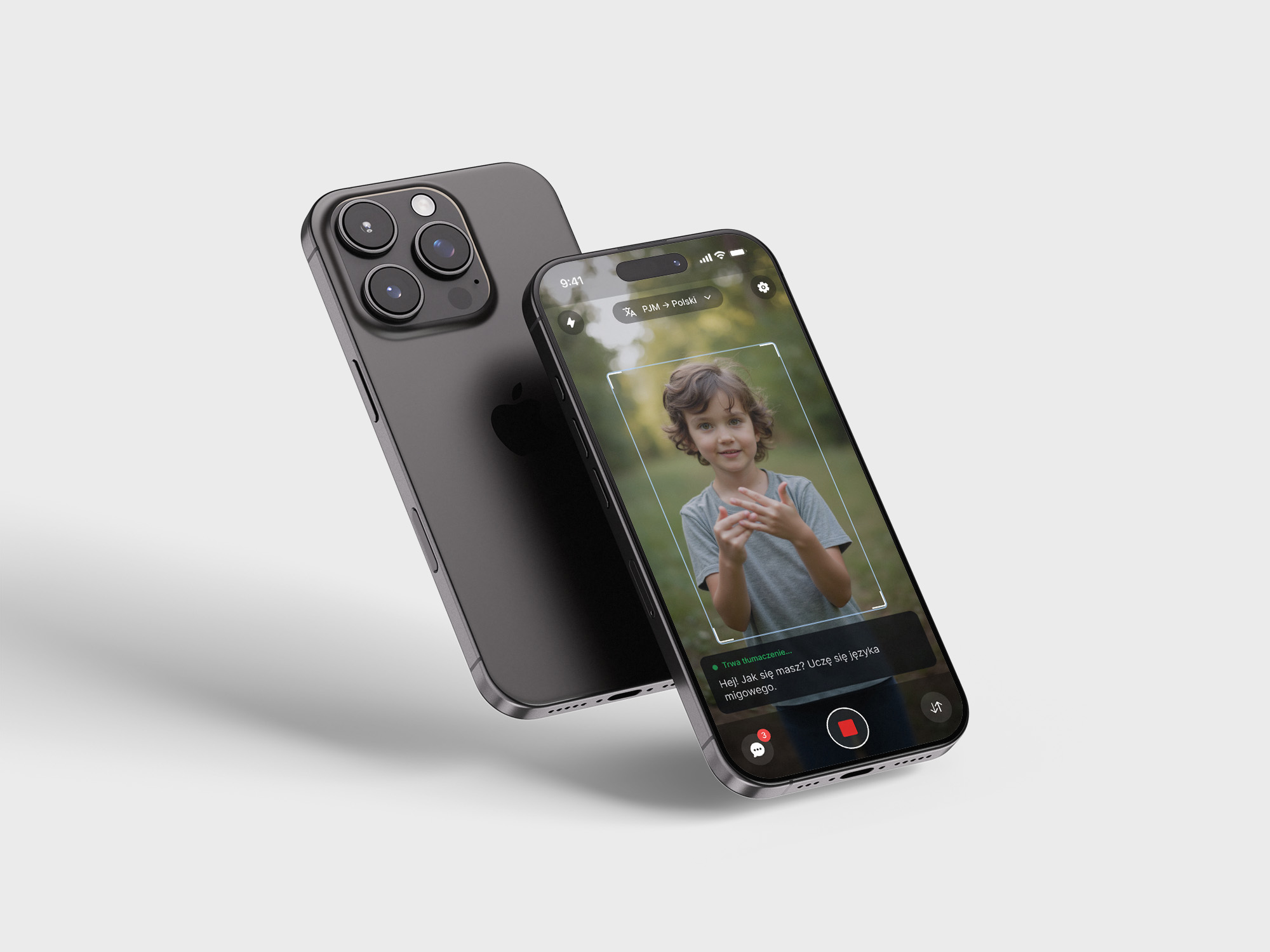 Ekran aplikacji MigAI – widok interfejsu